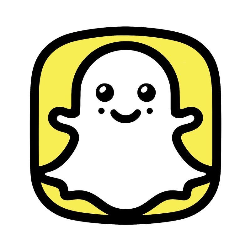 snapchat logo without a face