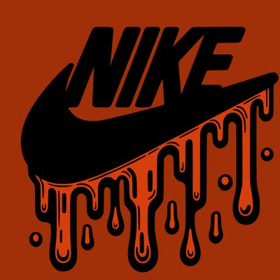 dripping nike logo