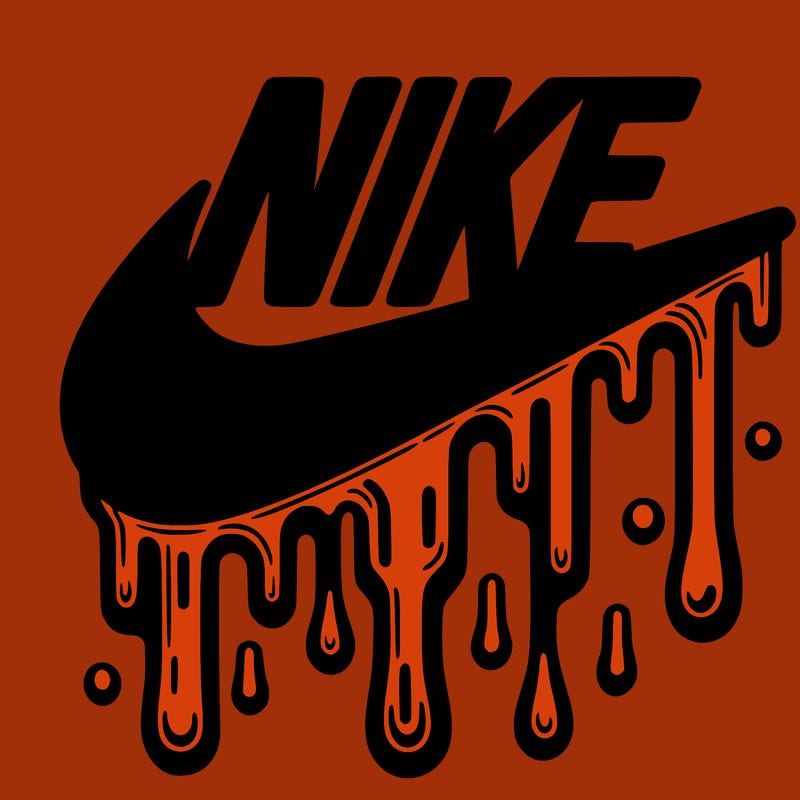 dripping nike logo