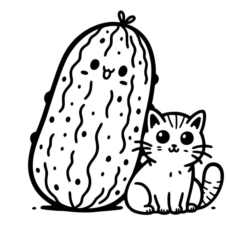 pickle with cat