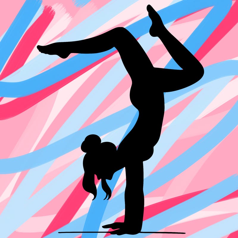 a woman doing a handstand