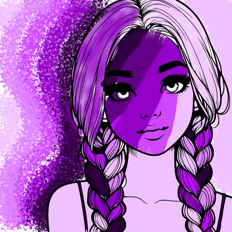 realistic girl with braids