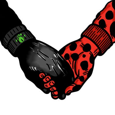 holding hands