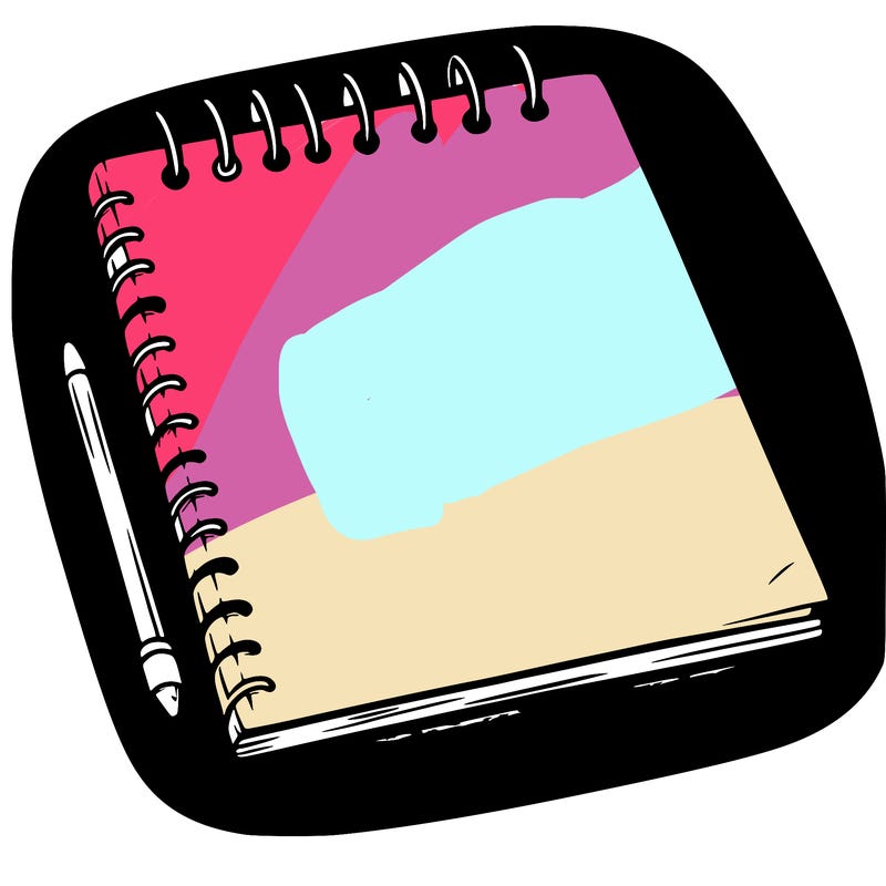 a blank sketch pad
