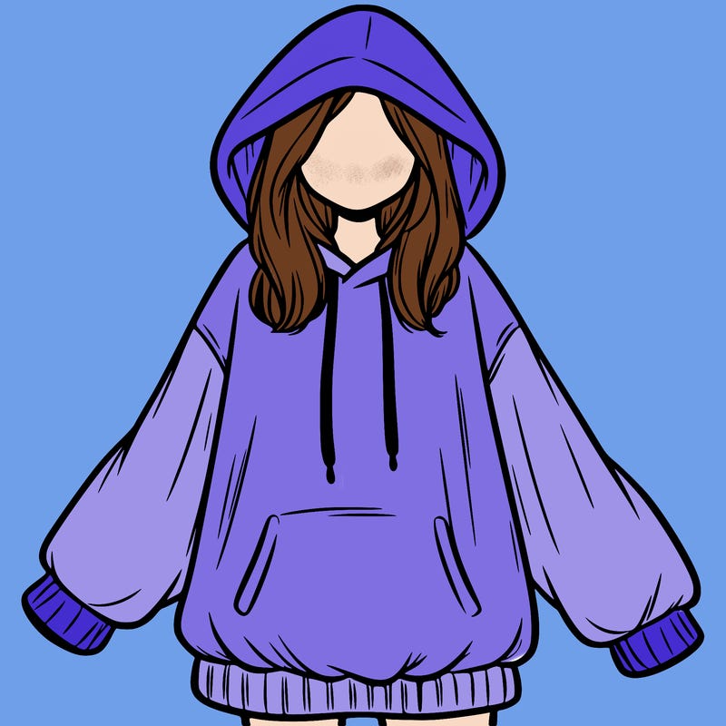 girl in oversized hoodie