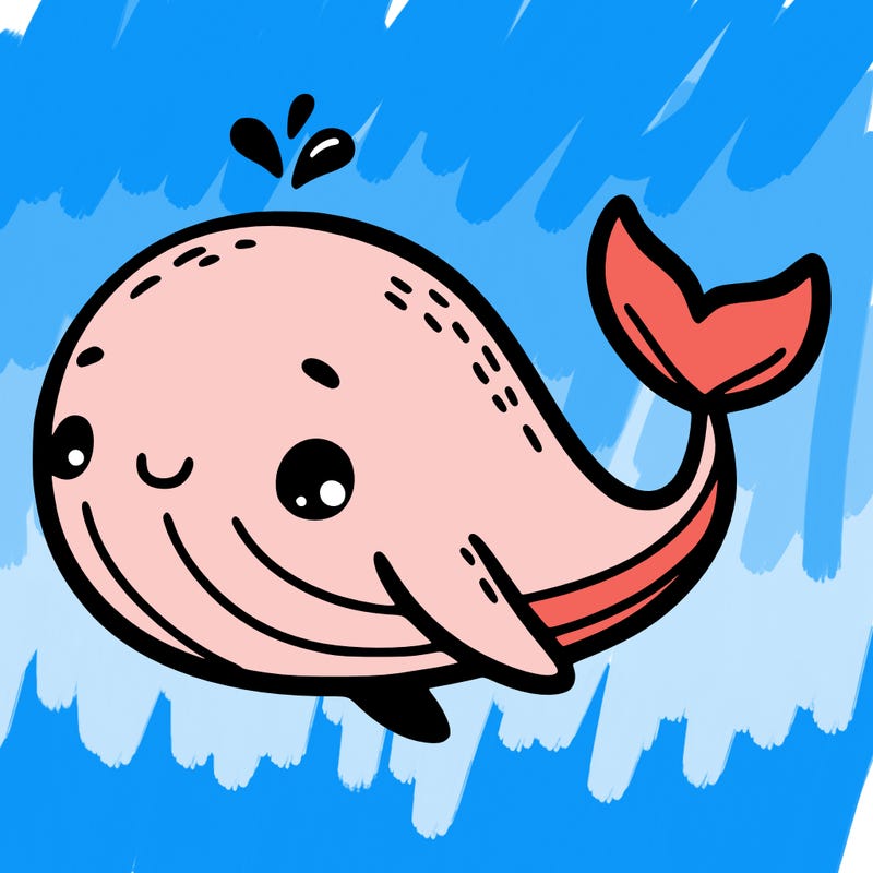 simple cute whale