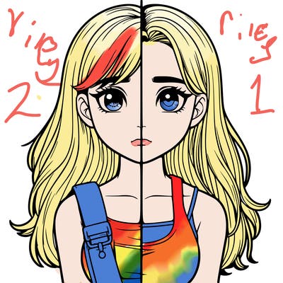 realistic girl split