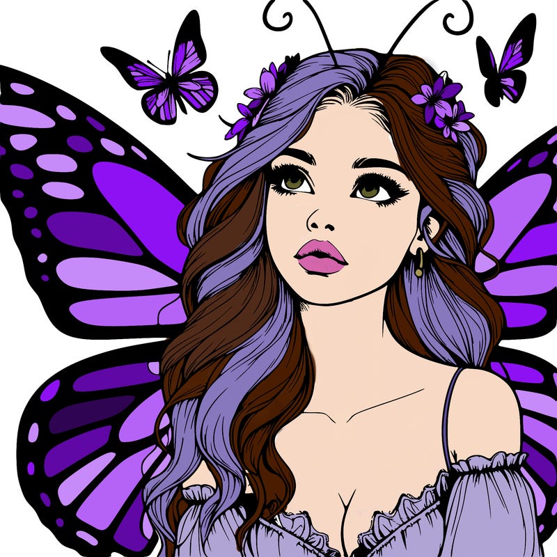 butterfly fairy realistic girl