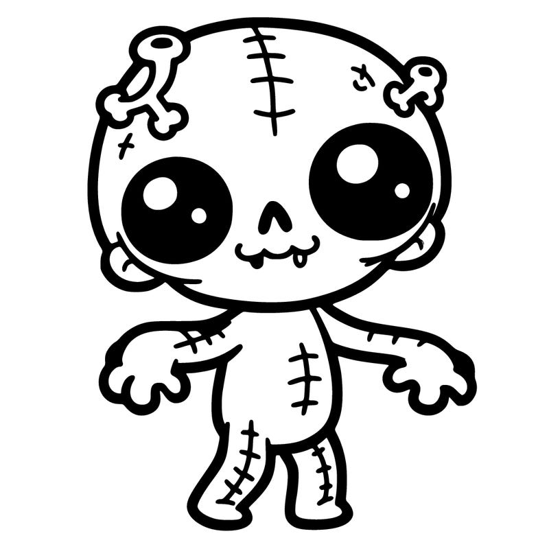 animated cute zombie