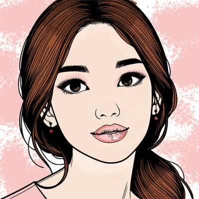 beautiful realistic asian woman