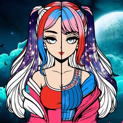 realistic girl split