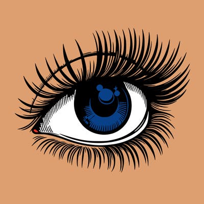 realistic eye long eylashes