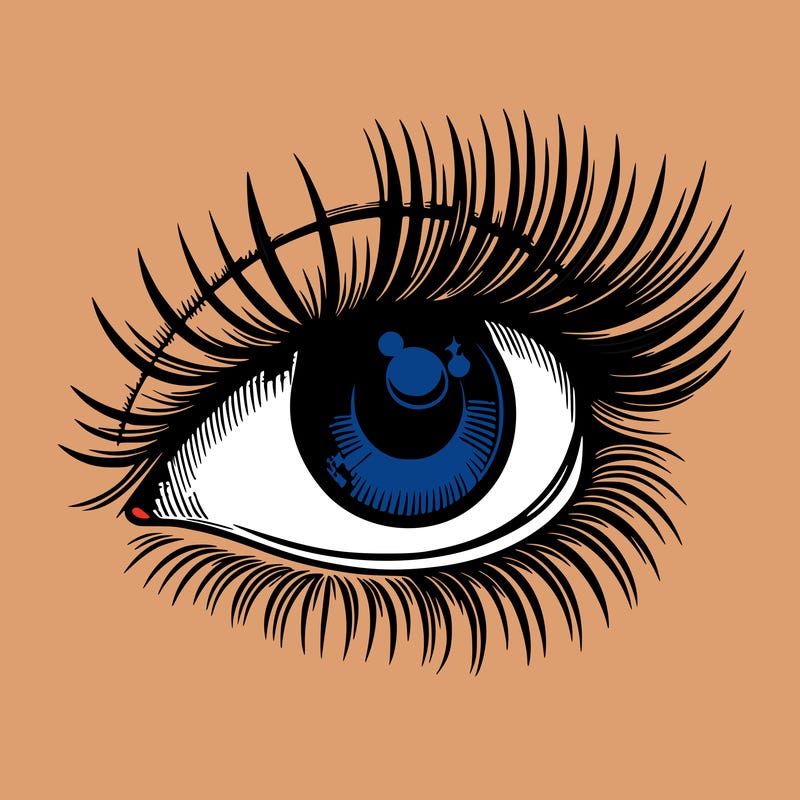 realistic eye long eylashes