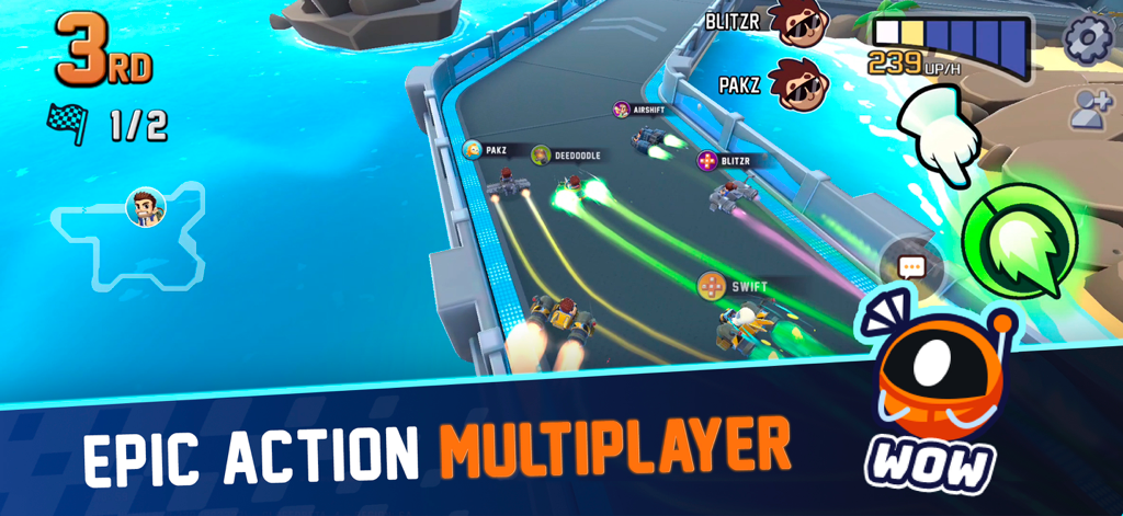 Jetpack Joyride Racing - Una carrera multijugador a alta velocidad en Jetpack Joyride Racing con varios personajes