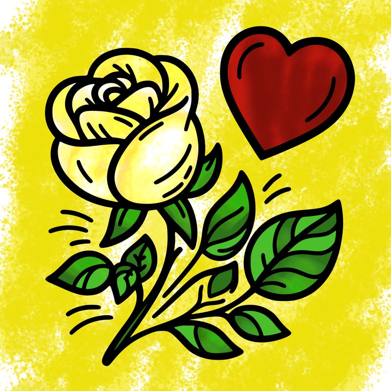 rose and heart