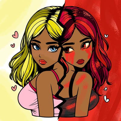 realistic girl split