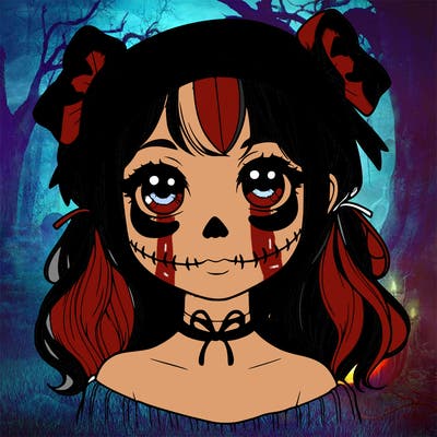 realistic girl halloween