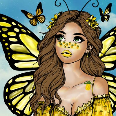 butterfly fairy realistic girl