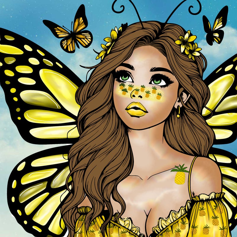 butterfly fairy realistic girl