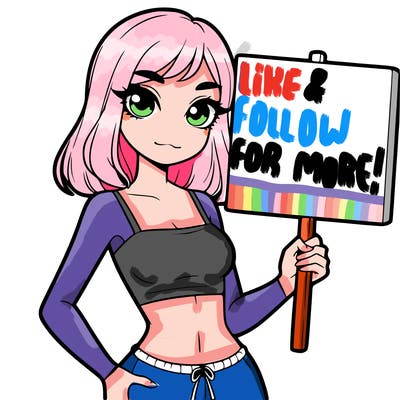 girl in a  crop top holding a blank sign