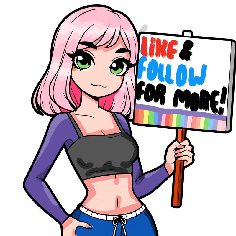 girl in a  crop top holding a blank sign