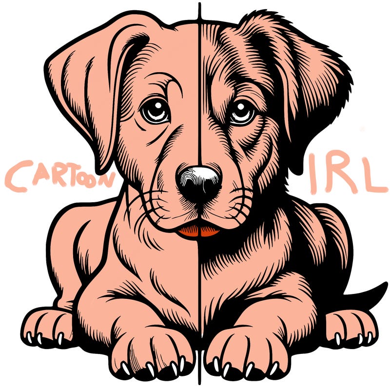 realistic dog split picture