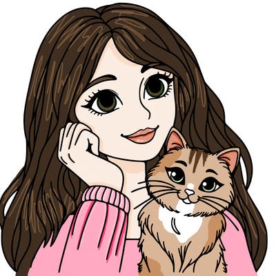 woman with cat