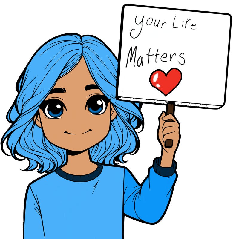 realistic girl holding up a sign