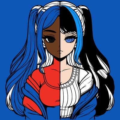 realistic girl split