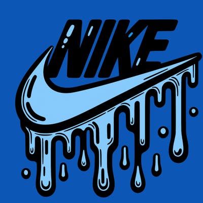 dripping nike logo