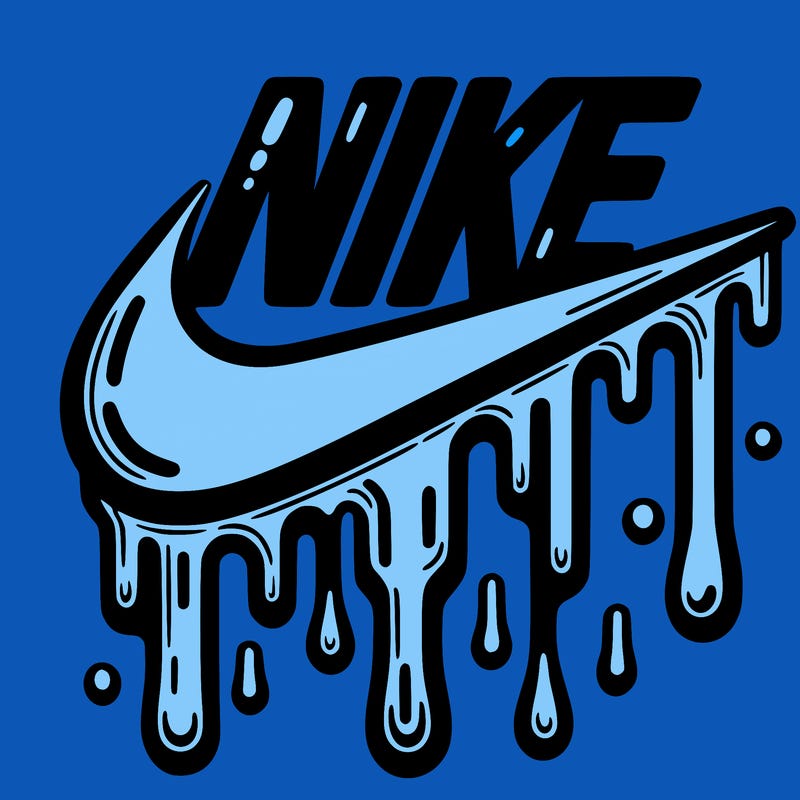 dripping nike logo