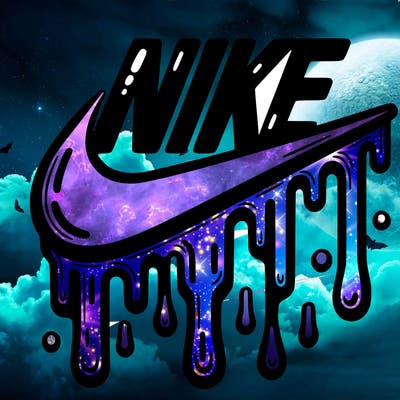 dripping nike logo