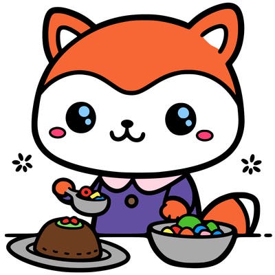 cute animal holding food