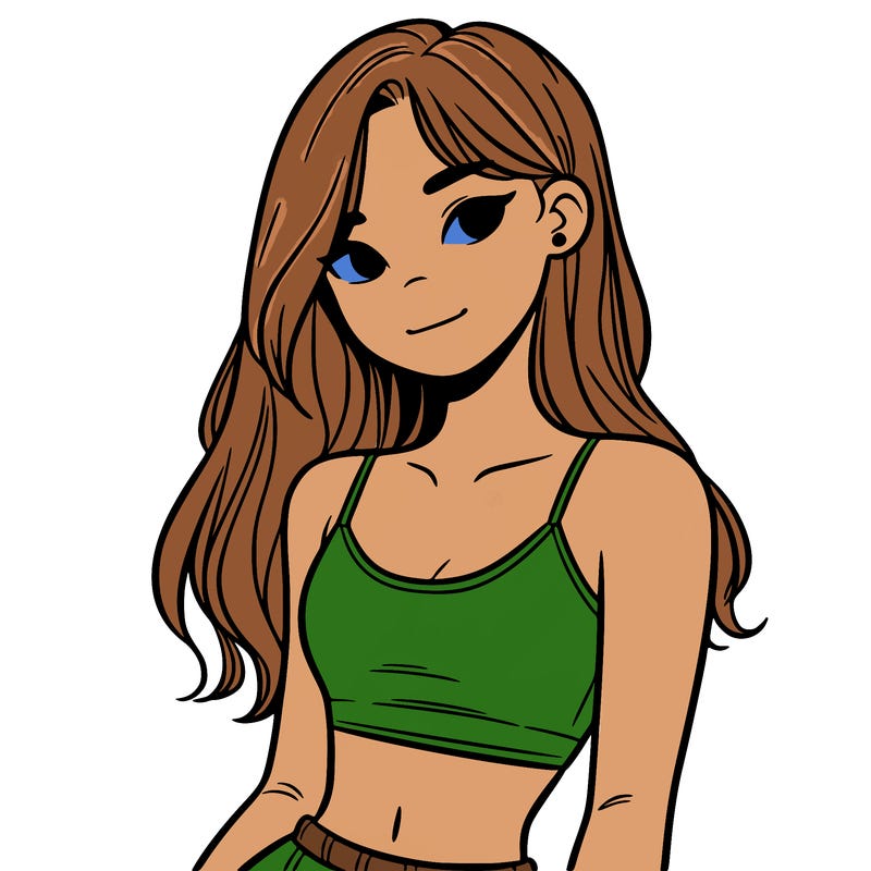 teen girl with crop top