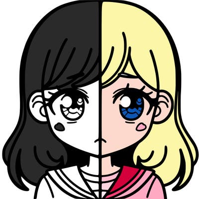 a split of a girl