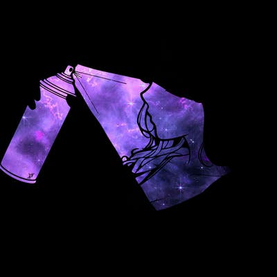 a realistic girl spray, painting