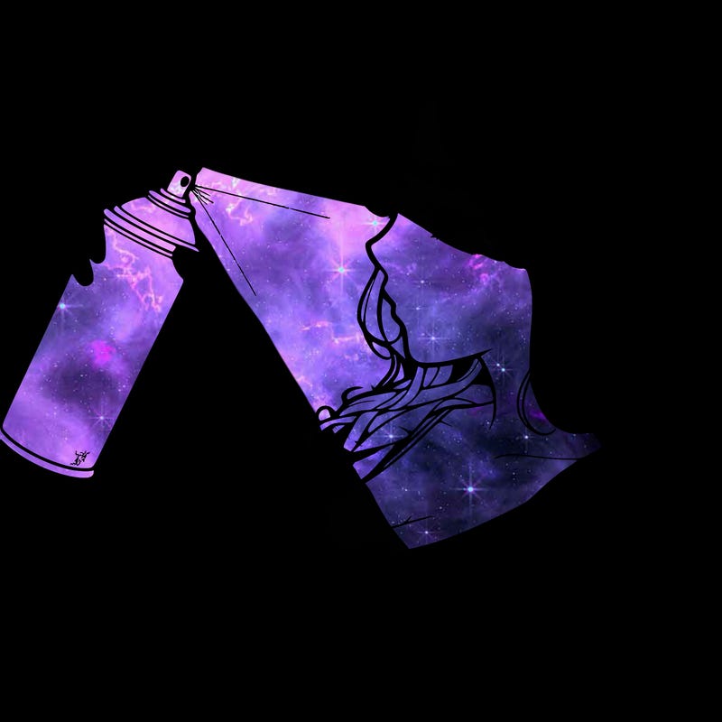 a realistic girl spray, painting