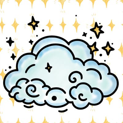 pink starry cloud sky