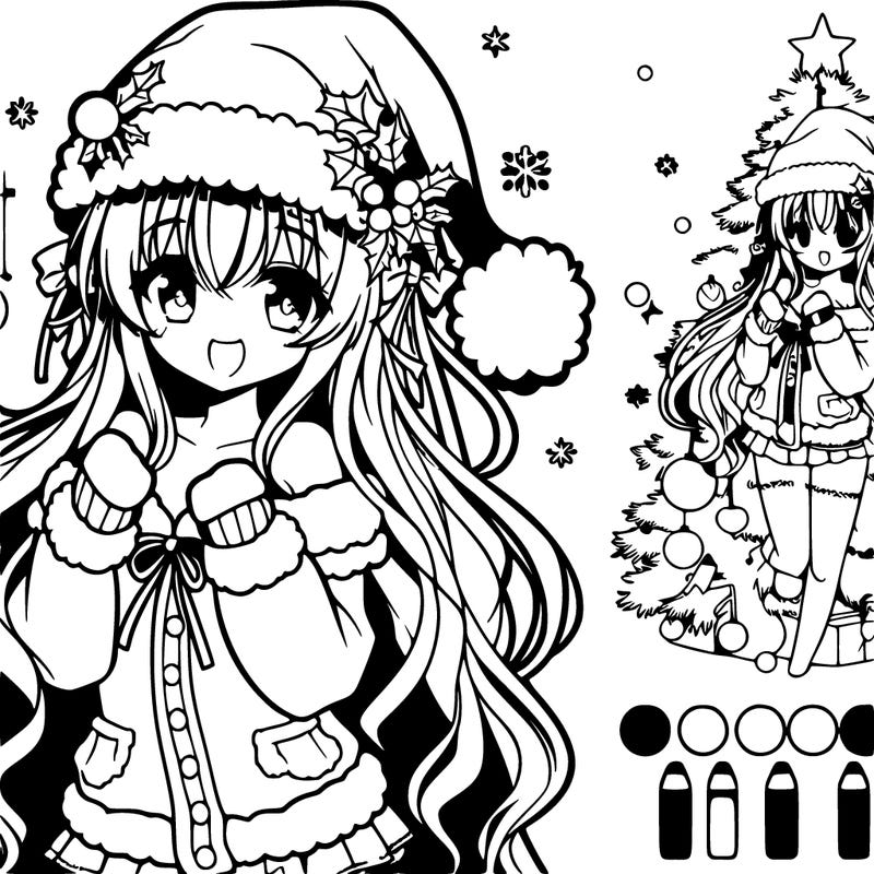 christmas anime girl