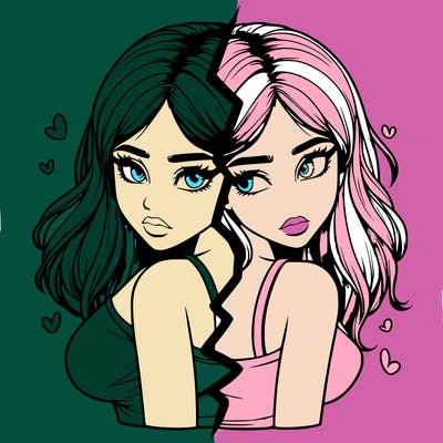 realistic girl split