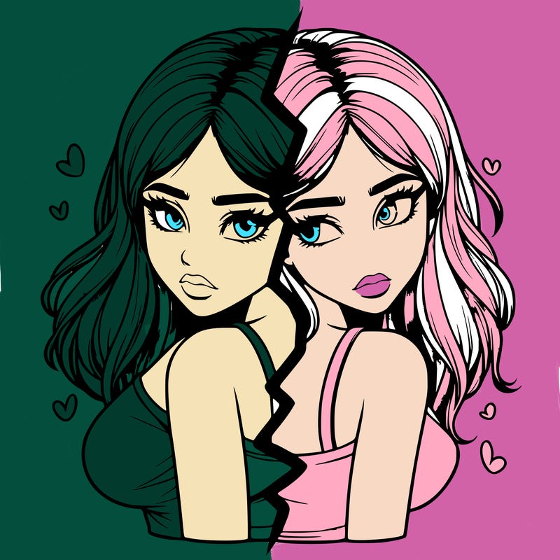 realistic girl split