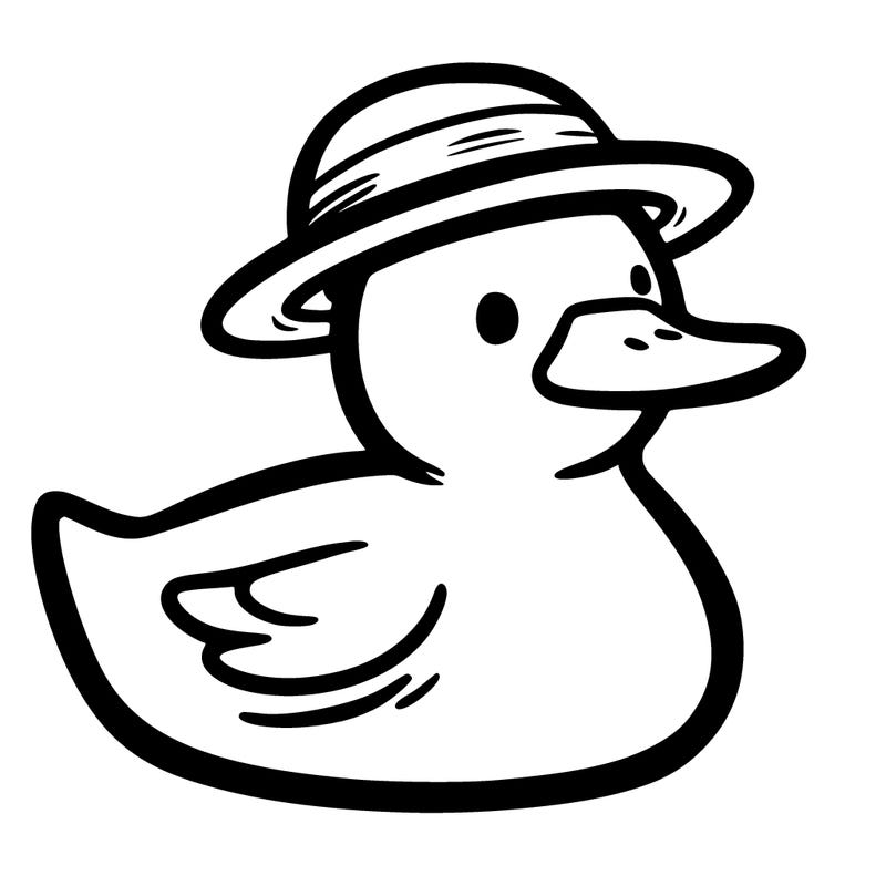 duck with human hat