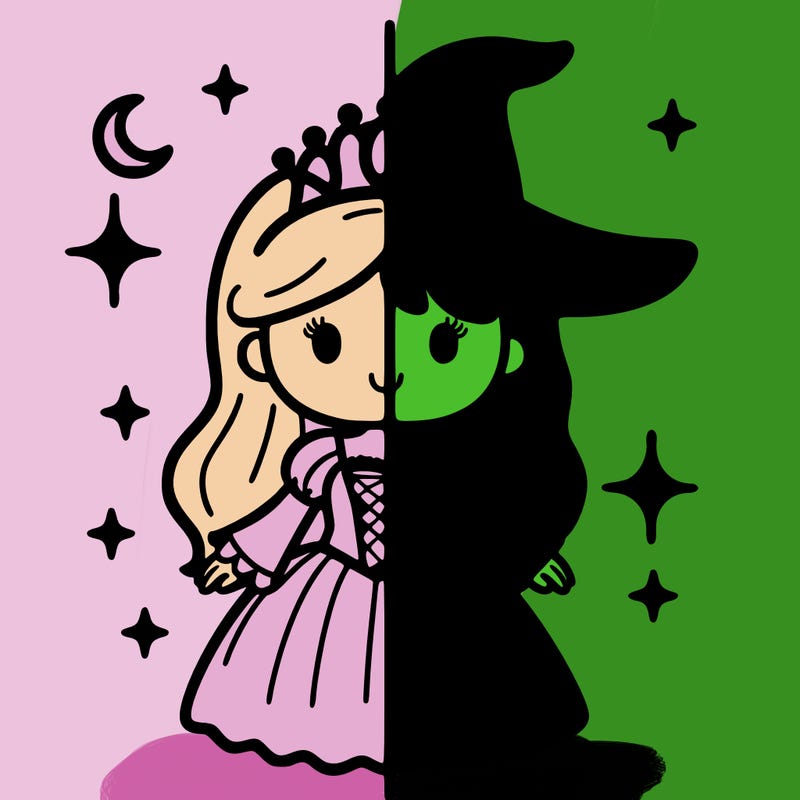 split princess and witch