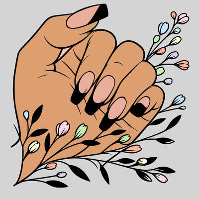 nails with french tip