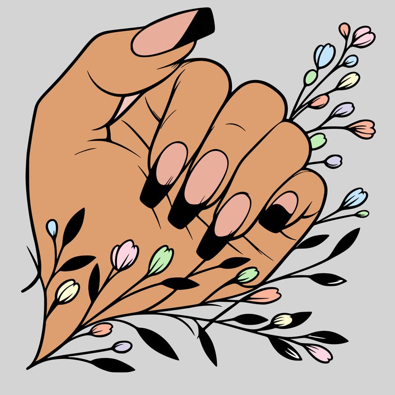 nails with french tip