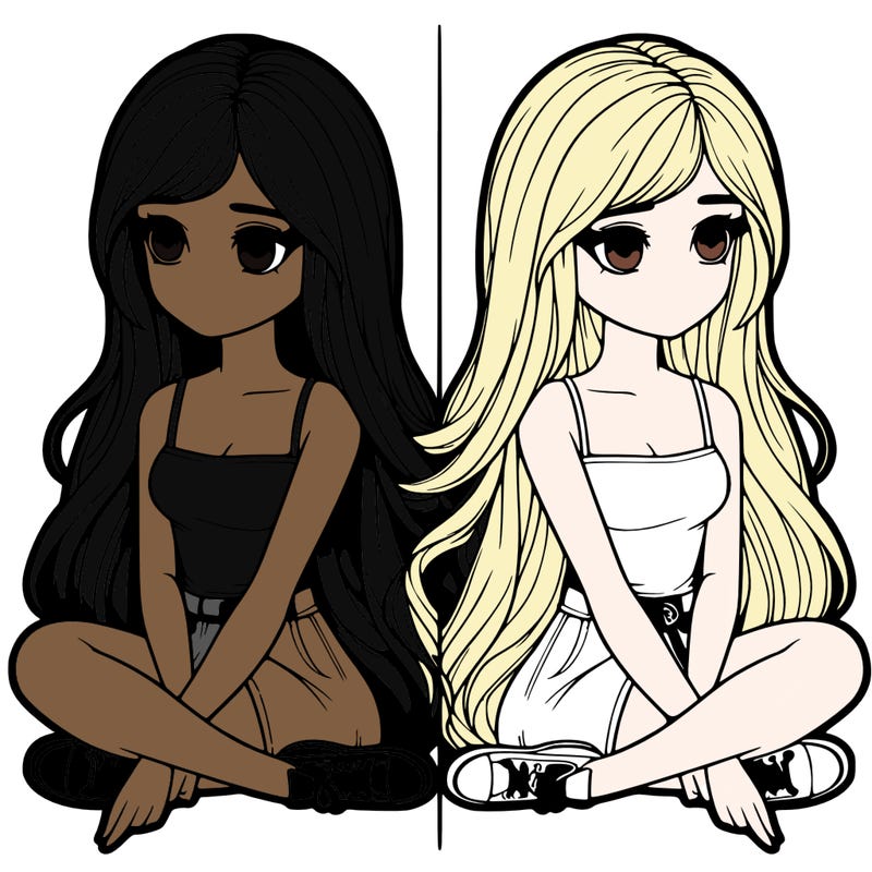 realistic girl split