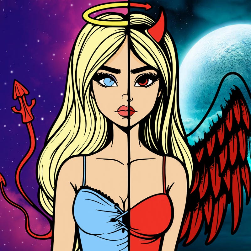 devil vs angel realistic girl