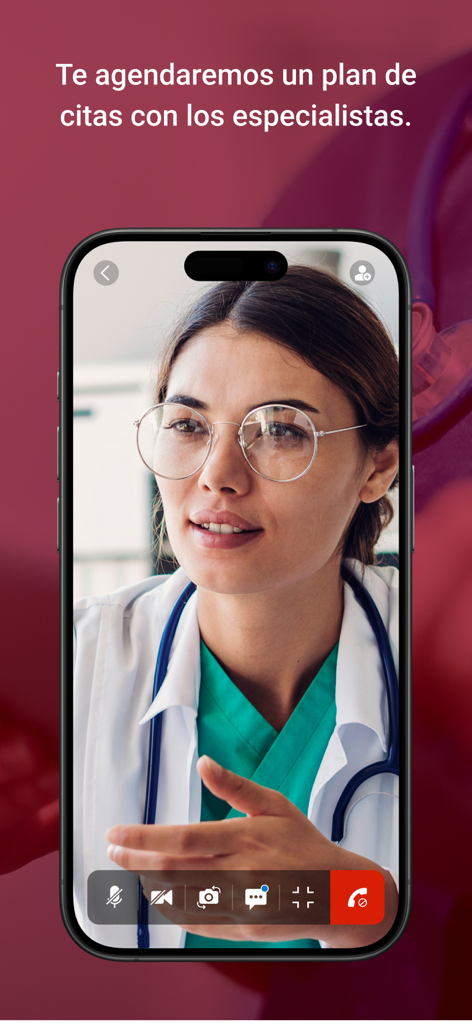 Una videollamada con un especialista médico en la aplicación móvil Drop by Sanitas