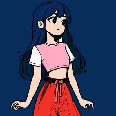 girl in a cute crop top