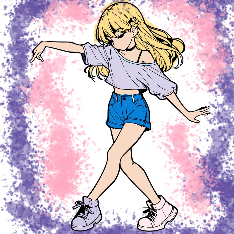 realistic girl danceing